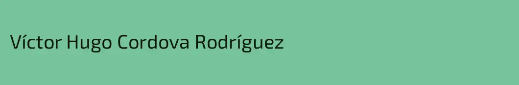 Víctor Hugo Cordova Rodríguez